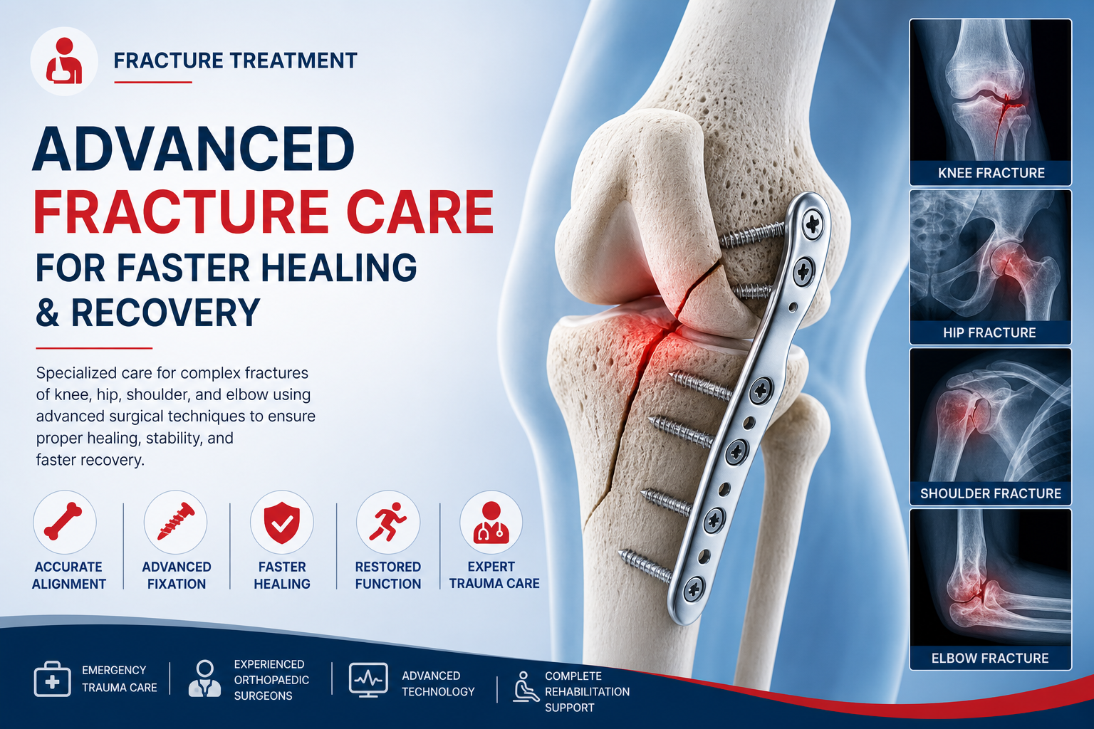 Complex Knee, Hip, Shoulder and Elbow Fractures